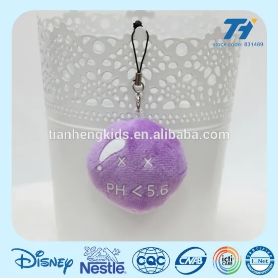 Fashion love environmental plush toy screen cleaner key chain toy