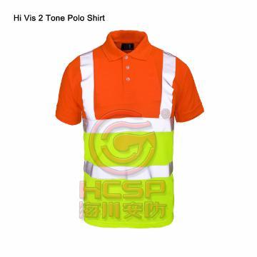 Αντανακλαστικοί πουκάμισο υψηλή ορατότητα ασφάλειας 2 τόνος μπλουζάκι πόλο