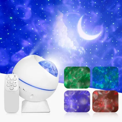 LED Aurora Projector Night Lamp with Remote for Kids and Adults
