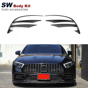 Carbon Fiber Front Bumper Splitter Spoiler Canard Air Knife Trim for Mercedes-Benz CLS W257 CLS53 2020