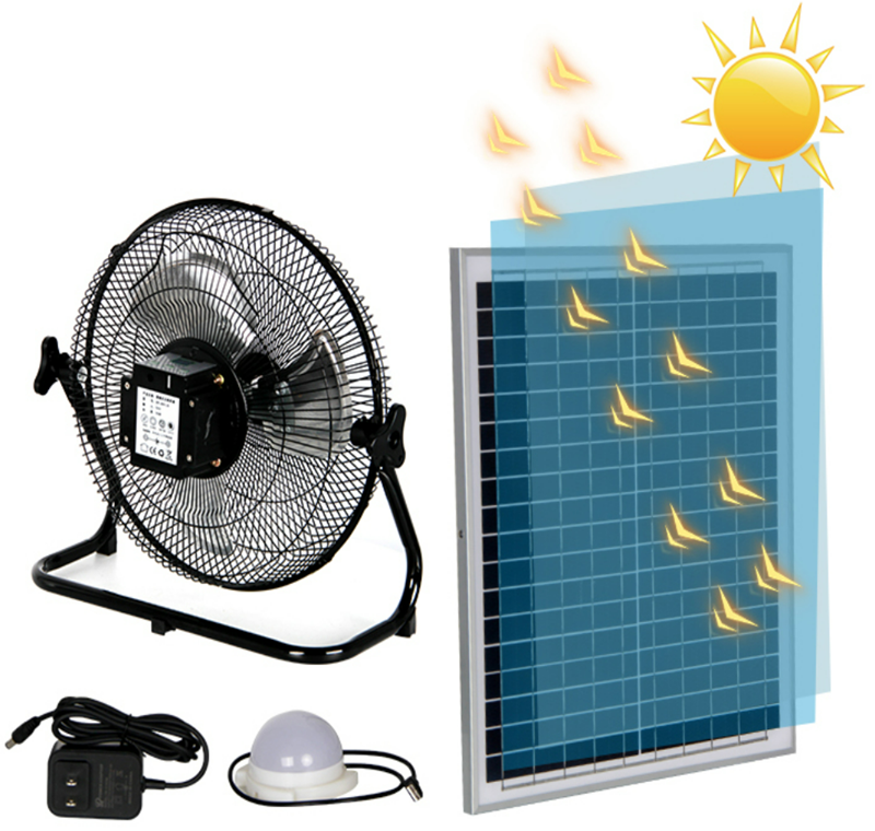 USB Charger Solar Fan 8