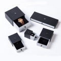 Schublade Folie benutzerdefinierte Logo Packing Watch Box Schwarz