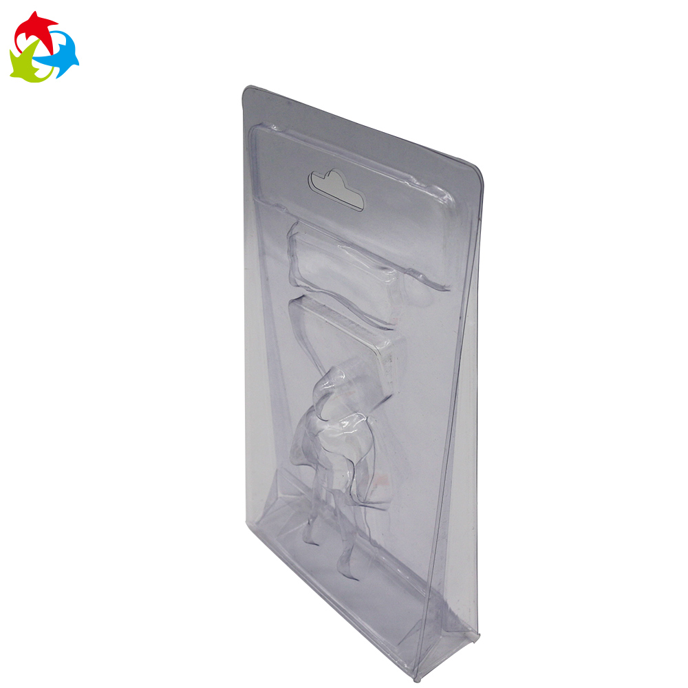 Vacuum forming clear tri fold PET blister packaging