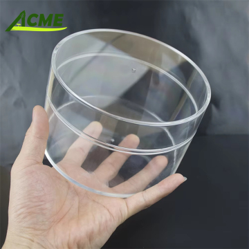 Round Transparent Acrylic Gift Box with Printed Logo