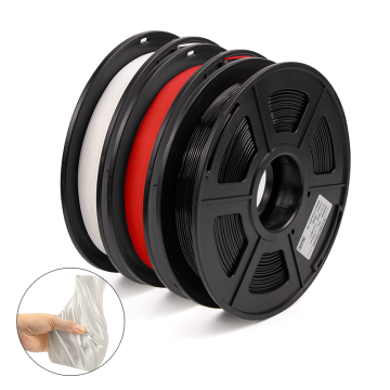 ISANMATE 0,5 kg TPU Flexible Filament 1,75 mm - blanc, noir, rouge pour imprimantes 3D