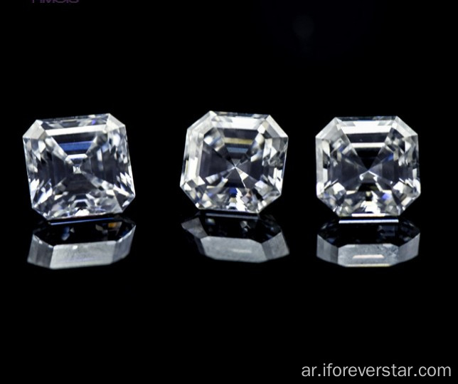 رائع اللون 6 ملم Asscher Cut Moissanite فضفاضة