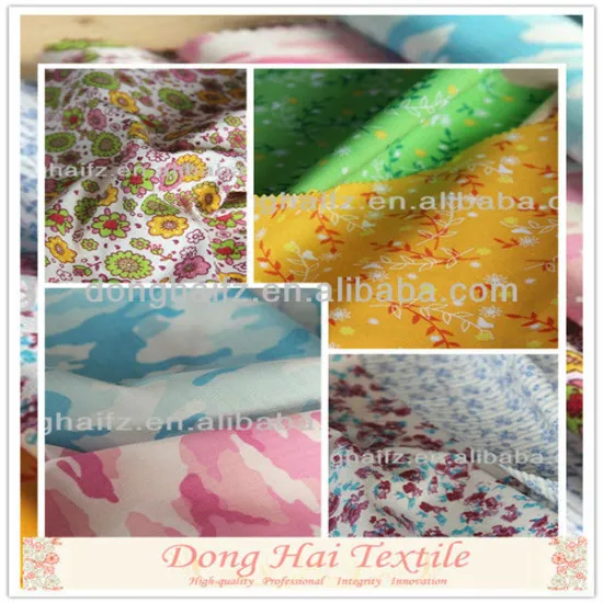 T/C 65/35 soft and flowing fabric printing
