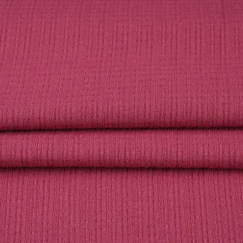 Melange Polyester Viscose Drop Needle Rib Jacquard Fabric