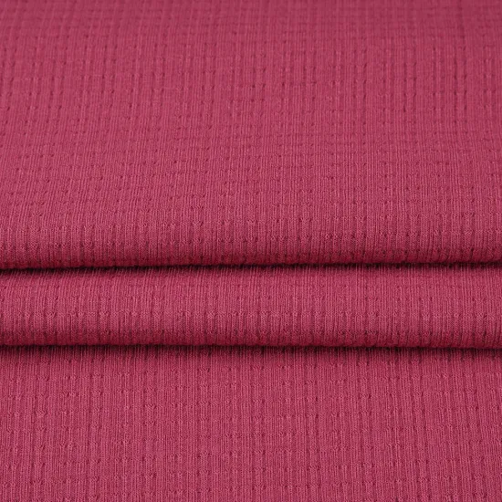 Melange Polyester Viscose Drop Needle Rib Jacquard Fabric