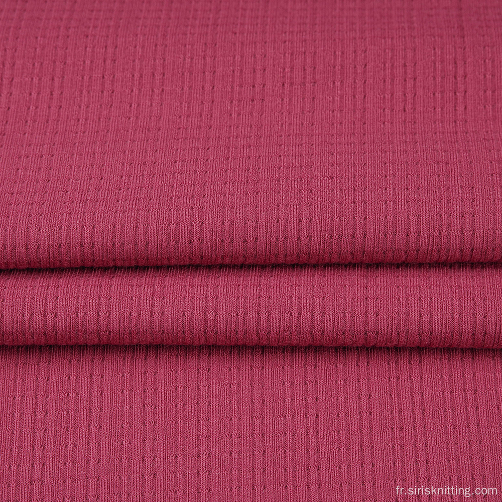 Tissu Jacquard côtelé à l&#39;aiguille de goutte de viscose de polyester mélangé