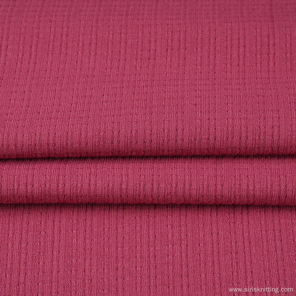 Melange Polyester Viscose Drop Needle Rib Jacquard Fabric