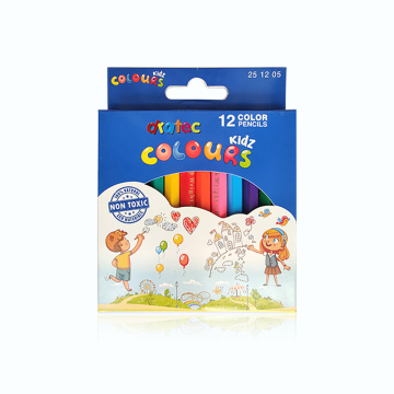 Kawaii Colors Mini Pencil Set - 6 or 12 Colored Pencils in Paper Box for School