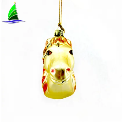 Golden Horse Head Ornament