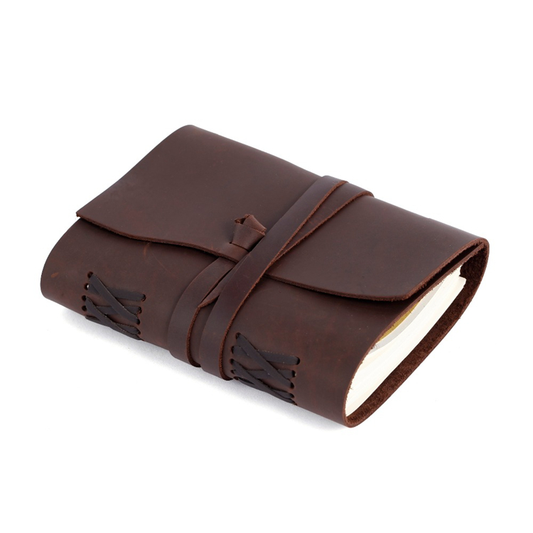 Vintage Wholesale Genuine Leather Cover Paper Notebook