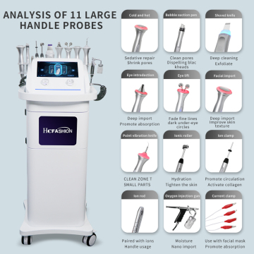 Korean Skin Care Facial Machine: Oxygen Hydra Dermabrasion H2O2 Bubble Jet Peel with AI Skin Analysis