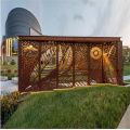 Laser Cut Metal Privacy Fence Room Divider