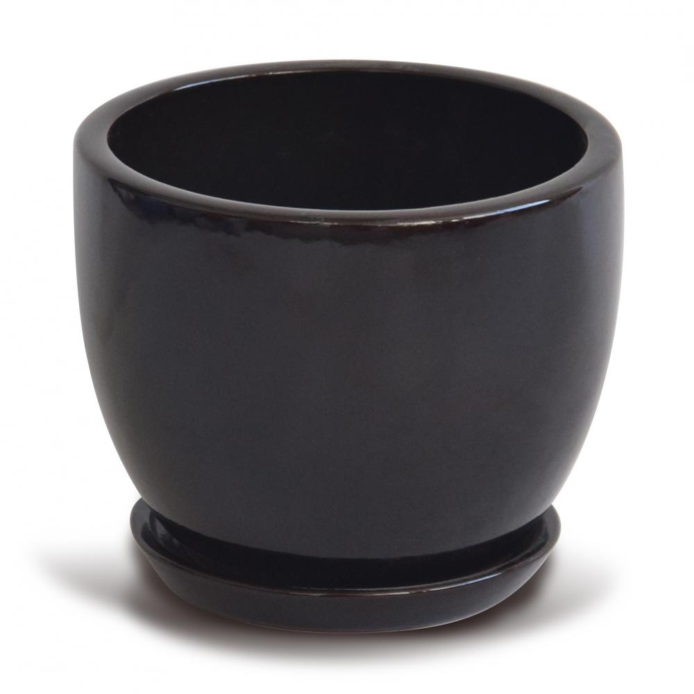 Delicate Flower Pot Black 1