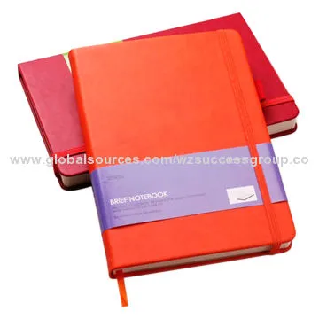 Moleskine book, PU leather material, with bookmark and pocket, OEM orders are welcome