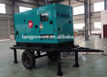 High Efficiency Waterproof Trailer Portable Diesel Genset