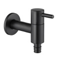 All copper single cold faucet matte black washing machine faucet quick opening valve balcony plating black