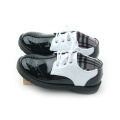 Quanlity PU Leather Shoes Quanlity Leather Black and White Kids Casual Shoes Factory