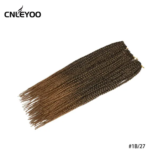 Wholesale 24 Roots Kanekalong Box Braids Crochet Hair 18 Inch Brown Crochet Box Braiding Hair Extension for Women