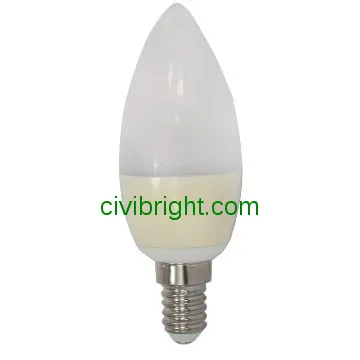 C37candle LED  bulb china   ceramic tailed  bulbs