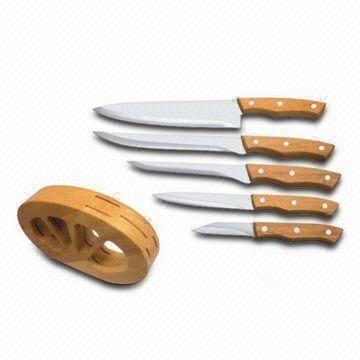 Kitchen Knife Set, Made of Stainless Steel, Includes Chef, Slicer and Boning Knives