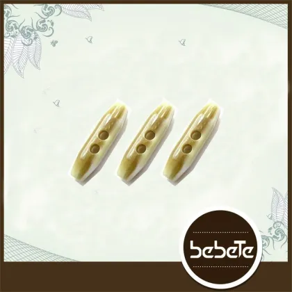 2-holes natural bull horn buttons