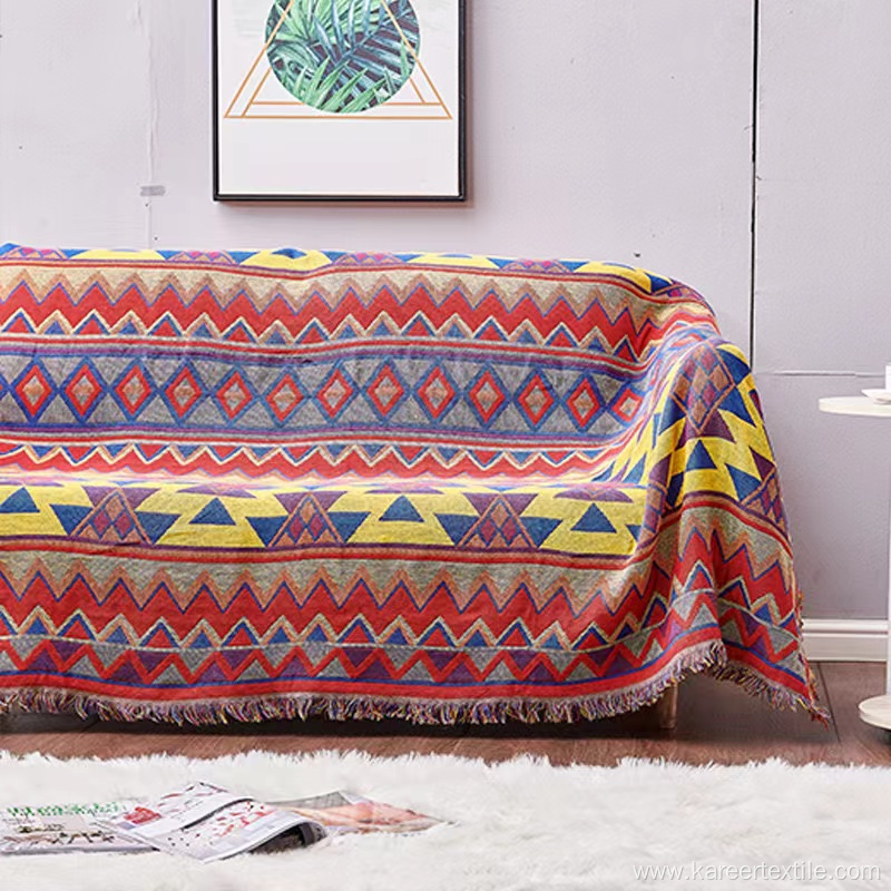 Popular design woven polyester blanket for sofa