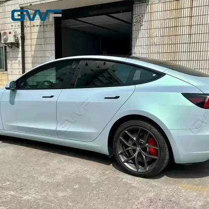 Super Matte Blue and Green Car Wrap