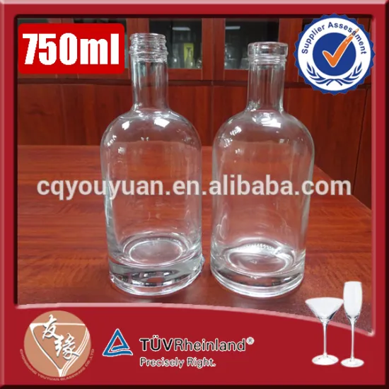 China hot selling bar top round liquor vodka gin 700 ml flint glass bottle
