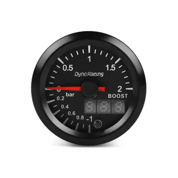 2'' 52mm Dual Display 2BAR Car Boost Gauge with 7 Colors LED Boost Meter and Stepper Motor: Precision Vehicle Dashboard Instrument