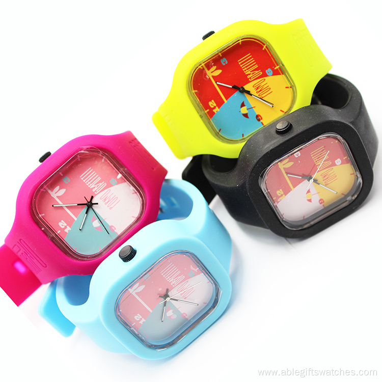 Hot Sale Kids Silicone Quartz Wristband Watch