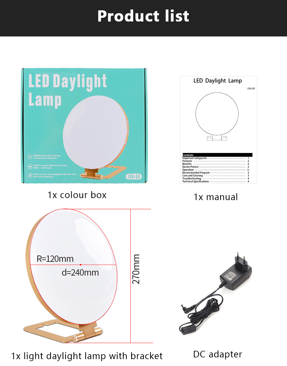light therapy lamp requirements