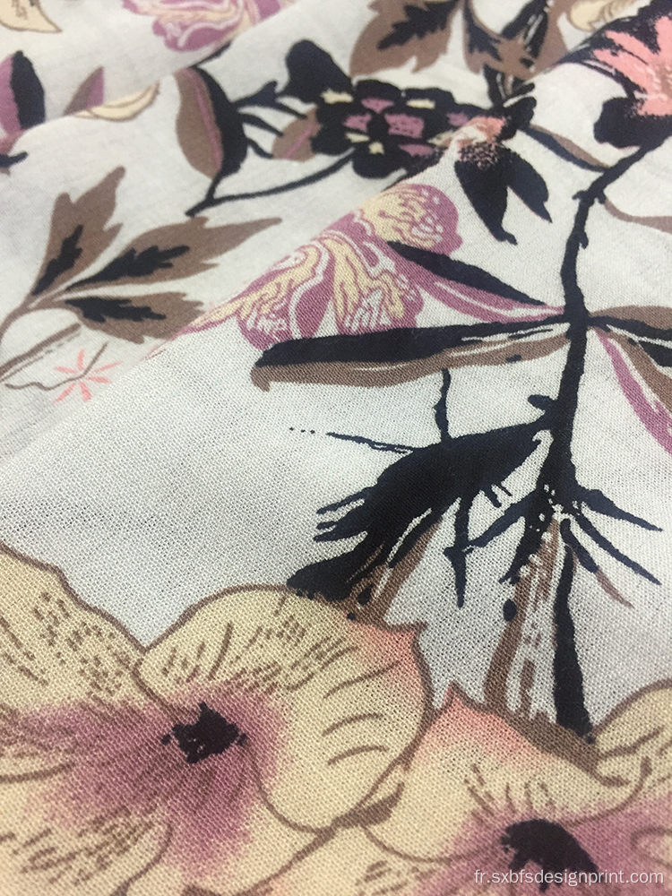 Rayon Crêpe 3024S Impression Tissé Fabirc