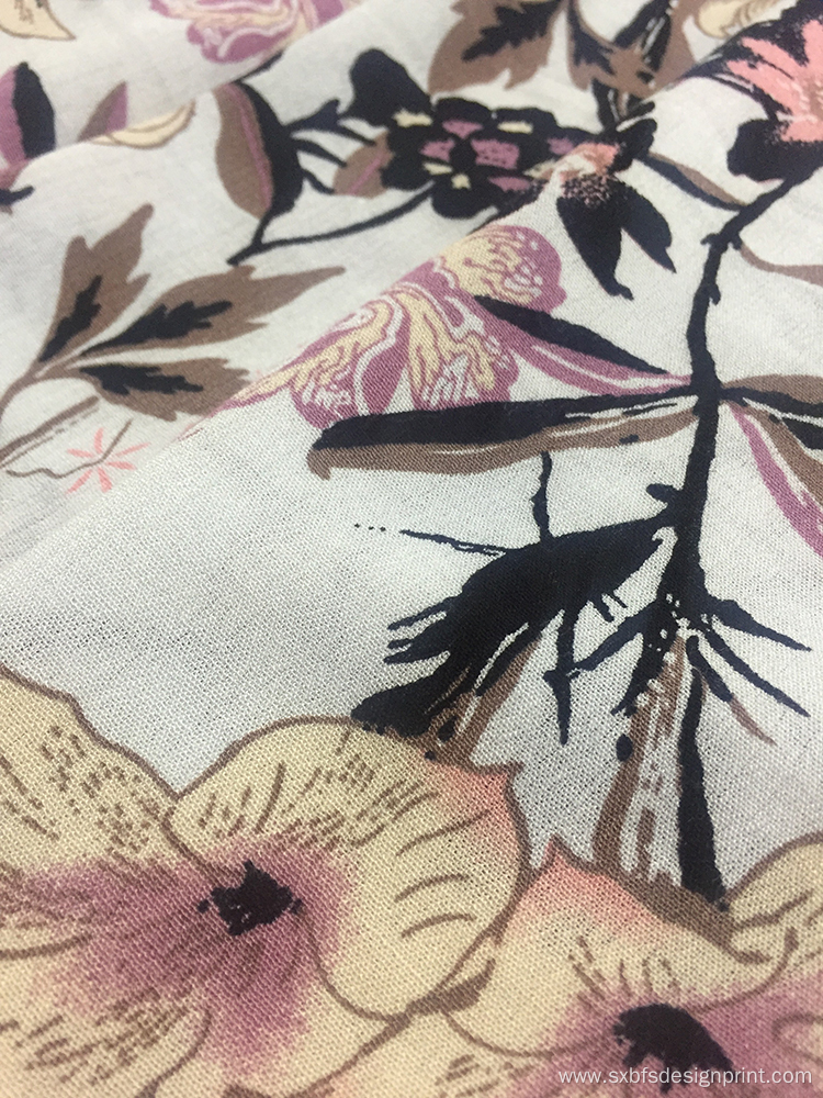 Rayon Crepe 3024S Printing Woven Fabirc