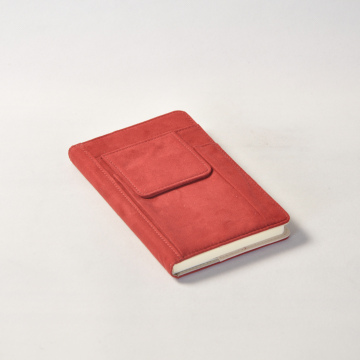 PU Leather Custom Notebook Cover with Phone Pocket and Pen Slot