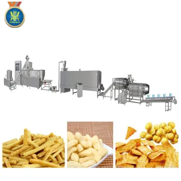 mini puffed rice snack machines extruded food processing line