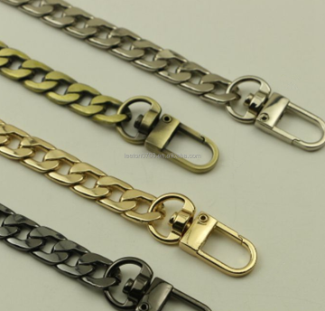 High-Quality 120cm x 10mm Fashion Metal Flat Bag Chain in 4 Colors