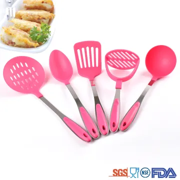 stainless steel kitchen utensil set with stand