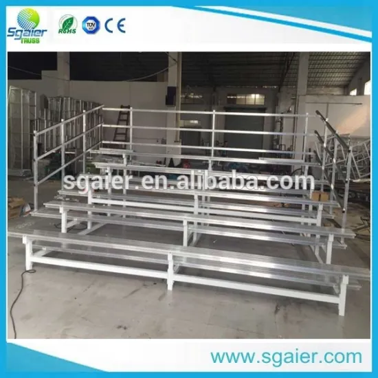 Indoor & outdoor 5 Row Aluminum Bleachers With Aluminum plank