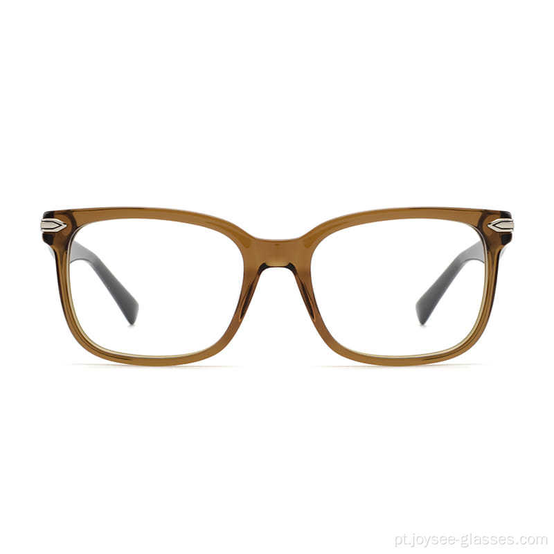 Estoque barato Ready Rim Full Retangle Acetato Tortoise Templos Eyewears