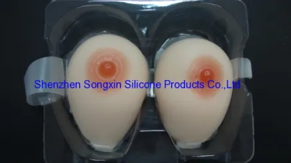 Ladies Drop-shaped Natural Silicone Breast Form Nude Fake Breast 