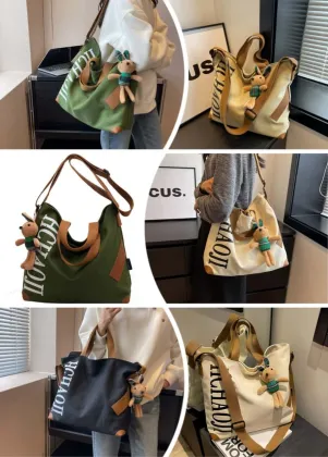 Chic Japanese Canvas Tote for Women