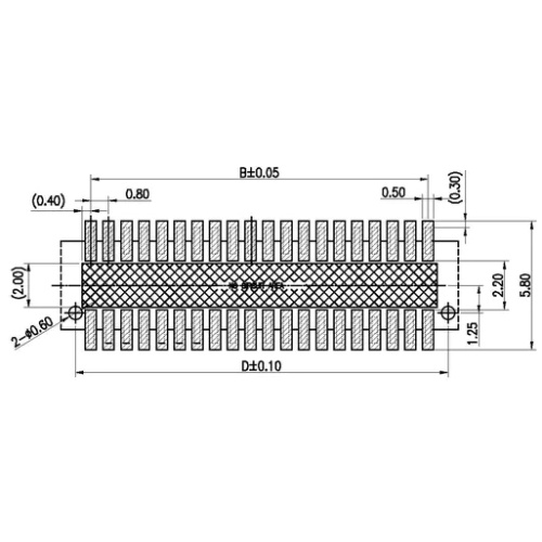 H1.0-4.0 Dual Slot Male Board-to-Board Connectors