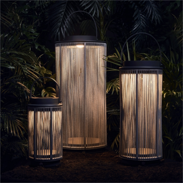 Solar-Powered Rattan Garden Lantern Lights - Portable, Waterproof Outdoor Decorative Hanging Lights