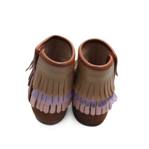 Кожаная кисточка детские ботинки лодыжки