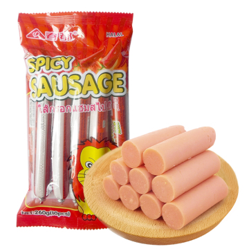 Certified Halal Chinese Chundu Spicy Chicken Flavor Sausage for Export