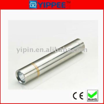 Stainless steel waterproof rechargeable led flashlight